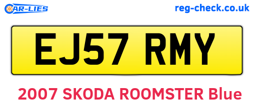 EJ57RMY are the vehicle registration plates.