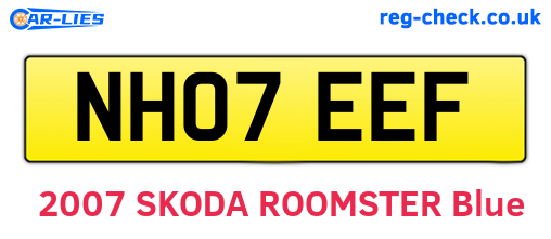 NH07EEF are the vehicle registration plates.