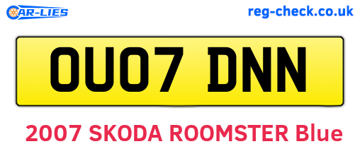 OU07DNN are the vehicle registration plates.