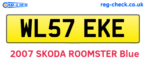 WL57EKE are the vehicle registration plates.
