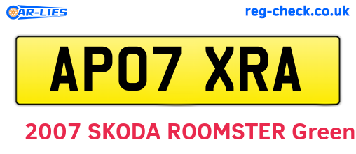 AP07XRA are the vehicle registration plates.
