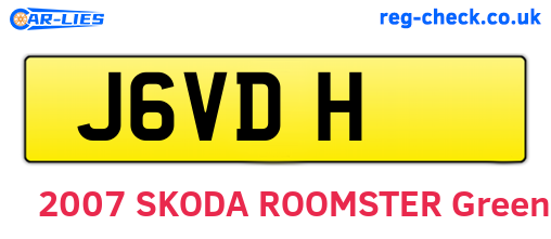 J6VDH are the vehicle registration plates.