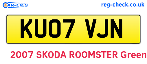 KU07VJN are the vehicle registration plates.