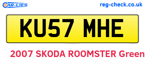 KU57MHE are the vehicle registration plates.