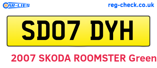 SD07DYH are the vehicle registration plates.