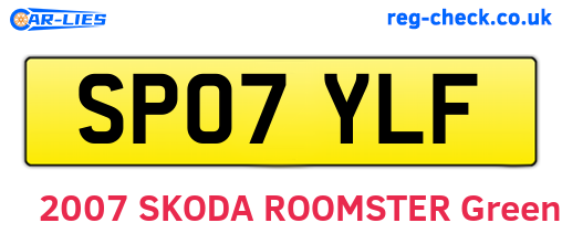 SP07YLF are the vehicle registration plates.