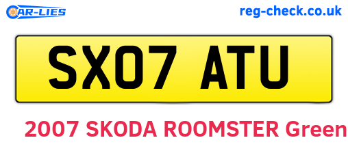 SX07ATU are the vehicle registration plates.