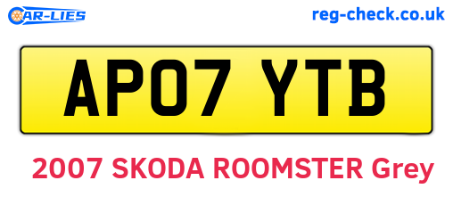 AP07YTB are the vehicle registration plates.