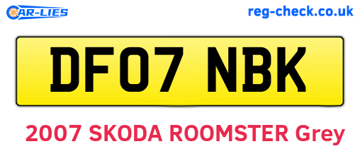 DF07NBK are the vehicle registration plates.