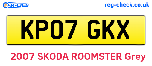 KP07GKX are the vehicle registration plates.