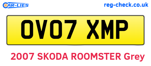 OV07XMP are the vehicle registration plates.