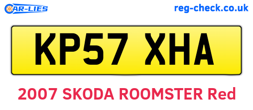 KP57XHA are the vehicle registration plates.