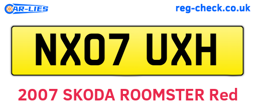 NX07UXH are the vehicle registration plates.