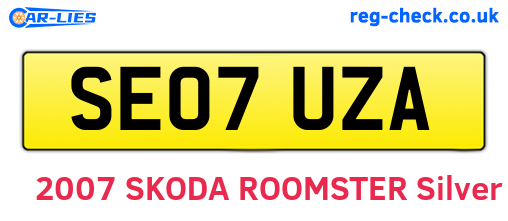 SE07UZA are the vehicle registration plates.