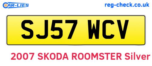 SJ57WCV are the vehicle registration plates.