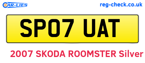 SP07UAT are the vehicle registration plates.