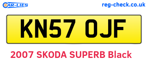 KN57OJF are the vehicle registration plates.