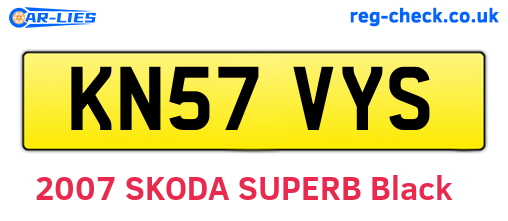 KN57VYS are the vehicle registration plates.