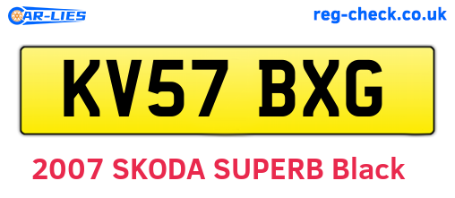 KV57BXG are the vehicle registration plates.