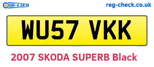 WU57VKK are the vehicle registration plates.