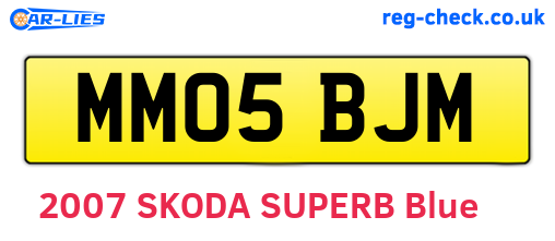 MM05BJM are the vehicle registration plates.