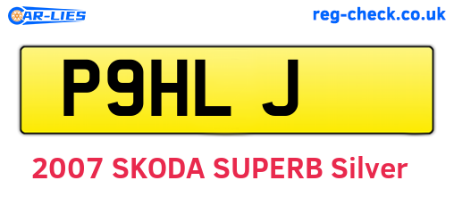 P9HLJ are the vehicle registration plates.