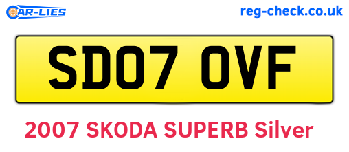 SD07OVF are the vehicle registration plates.