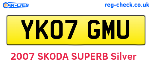 YK07GMU are the vehicle registration plates.