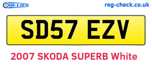 SD57EZV are the vehicle registration plates.