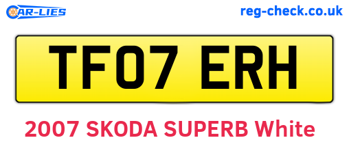 TF07ERH are the vehicle registration plates.