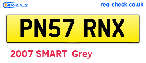 PN57RNX are the vehicle registration plates.