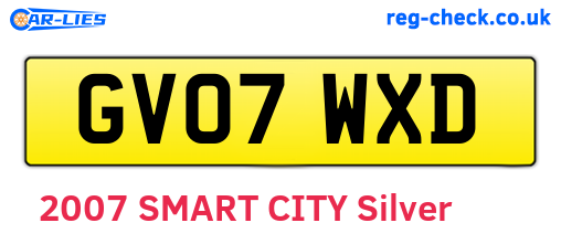 GV07WXD are the vehicle registration plates.