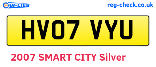 HV07VYU are the vehicle registration plates.