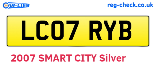 LC07RYB are the vehicle registration plates.