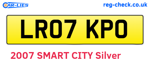 LR07KPO are the vehicle registration plates.