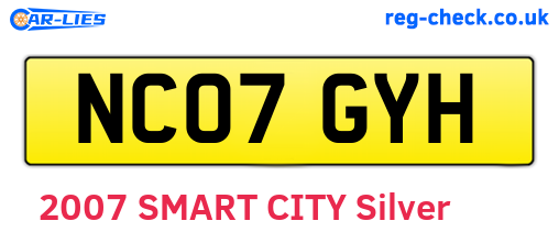 NC07GYH are the vehicle registration plates.