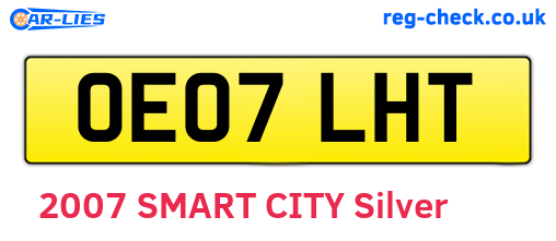 OE07LHT are the vehicle registration plates.