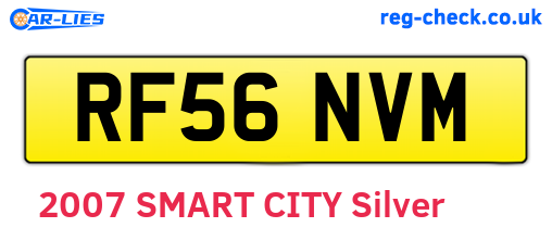 RF56NVM are the vehicle registration plates.