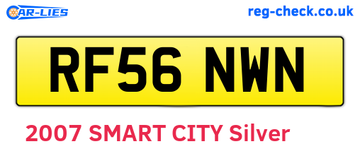 RF56NWN are the vehicle registration plates.