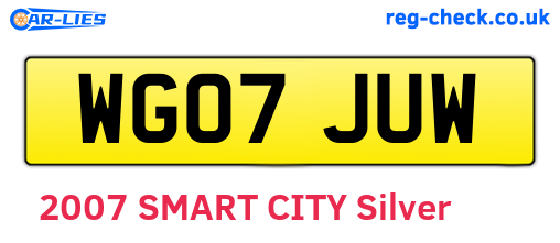 WG07JUW are the vehicle registration plates.