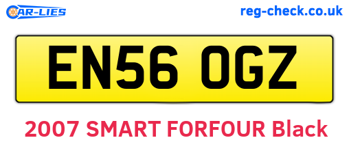 EN56OGZ are the vehicle registration plates.