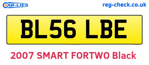 BL56LBE are the vehicle registration plates.