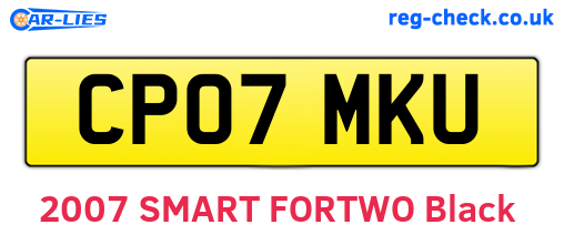 CP07MKU are the vehicle registration plates.