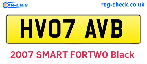 HV07AVB are the vehicle registration plates.