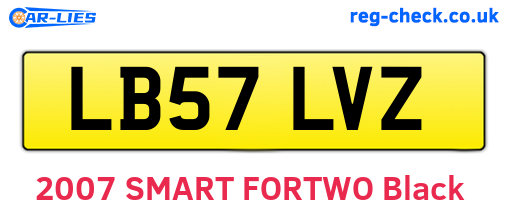 LB57LVZ are the vehicle registration plates.