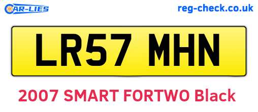 LR57MHN are the vehicle registration plates.
