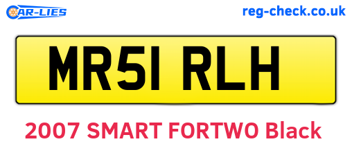 MR51RLH are the vehicle registration plates.