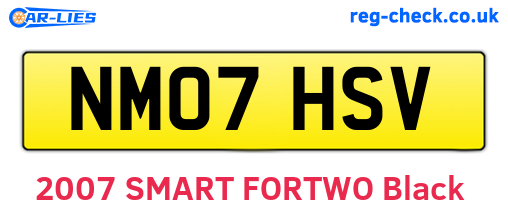 NM07HSV are the vehicle registration plates.