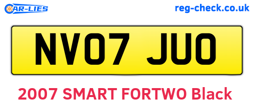 NV07JUO are the vehicle registration plates.