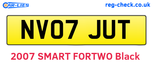 NV07JUT are the vehicle registration plates.